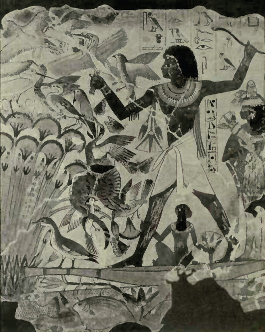 PUSS AS A RETRIEVER: AN EGYPTIAN WALL PAINTING (At tilt British Museum)
