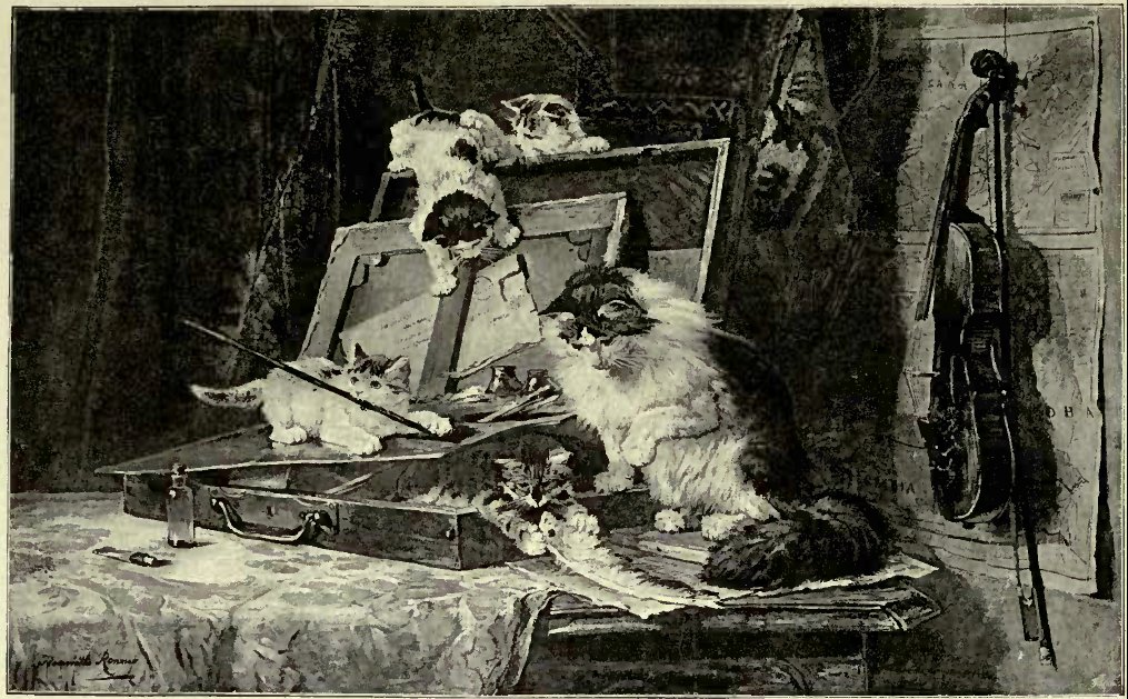 IN THE STUDIO. (From a Painting by Madame Ronner.)