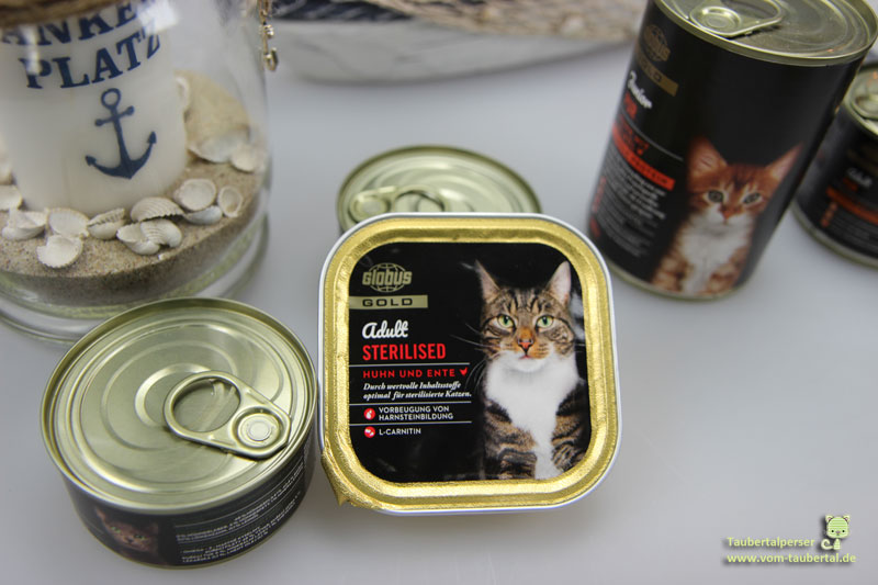 Globus Gold, Katzenfutter, Taubertalperser, Katzenfuttertest, unabhängiger Futtertest, Katzenfutter im Test, Nassfutter