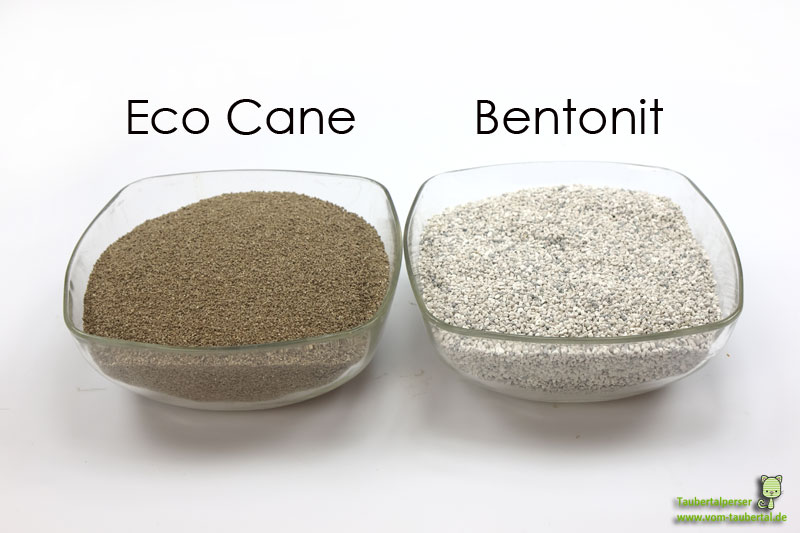 Eco Cane im Vergleich zu Bentonit