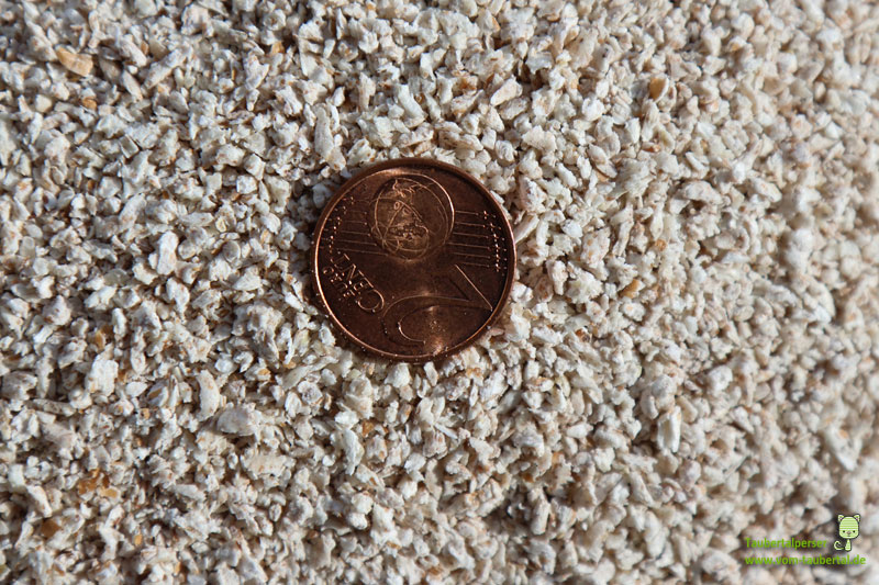 Soft Cat Corn Größenvergleich zu einer 2Cent Münze